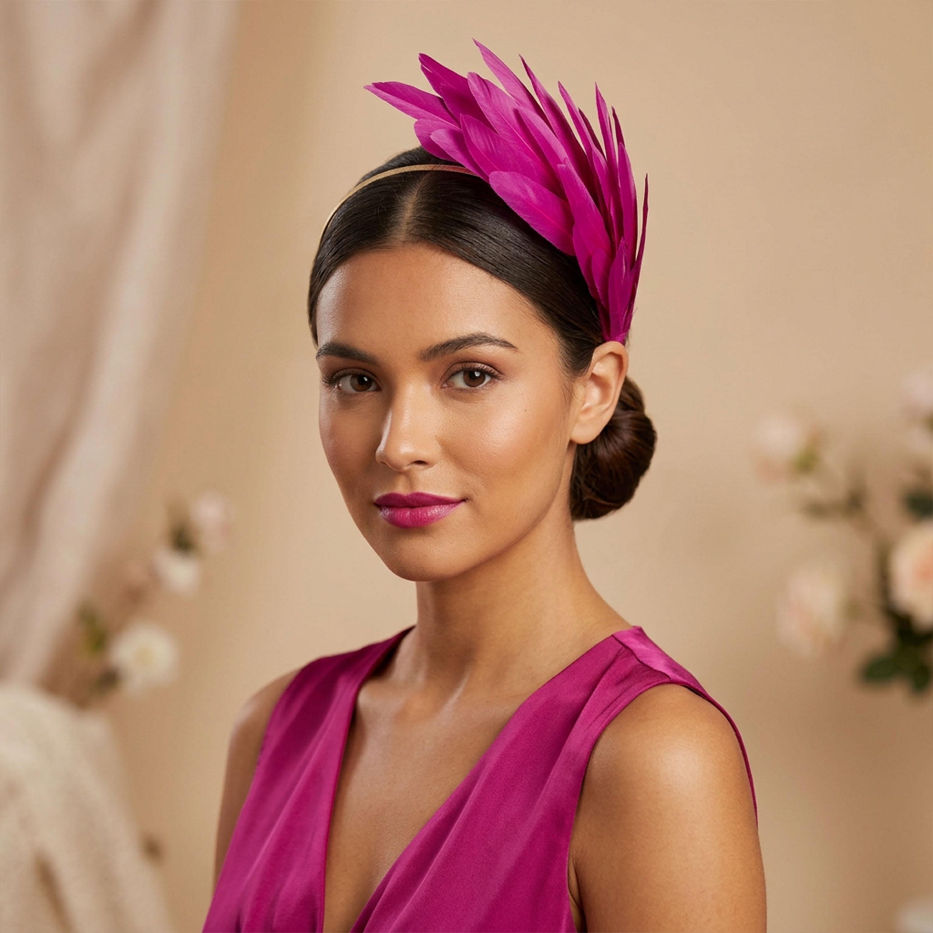 NWT Vintage(?) Kokin NY Lotus Feather Avant Garde Fascinator Headband Kokin Hats - Etsy Canada main image 3