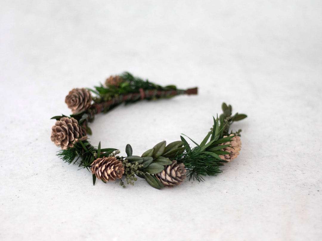 Corona Fiori Artificiali Regolabile - Euakee Per Capelli Donna E Bambina Rosa/Bianco