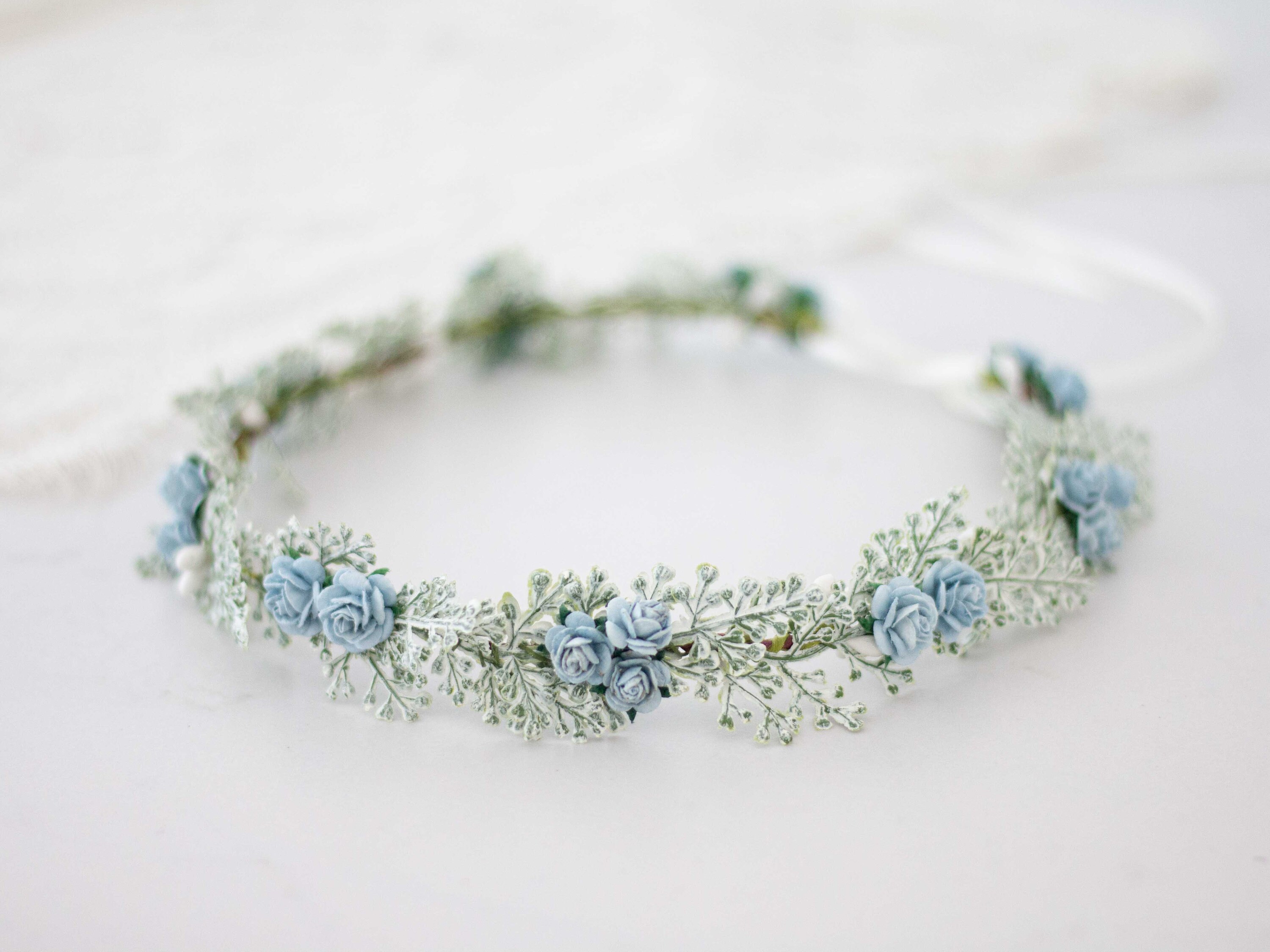 Blue Flower Crown: Bohemian Wedding Headpiece - Etsy