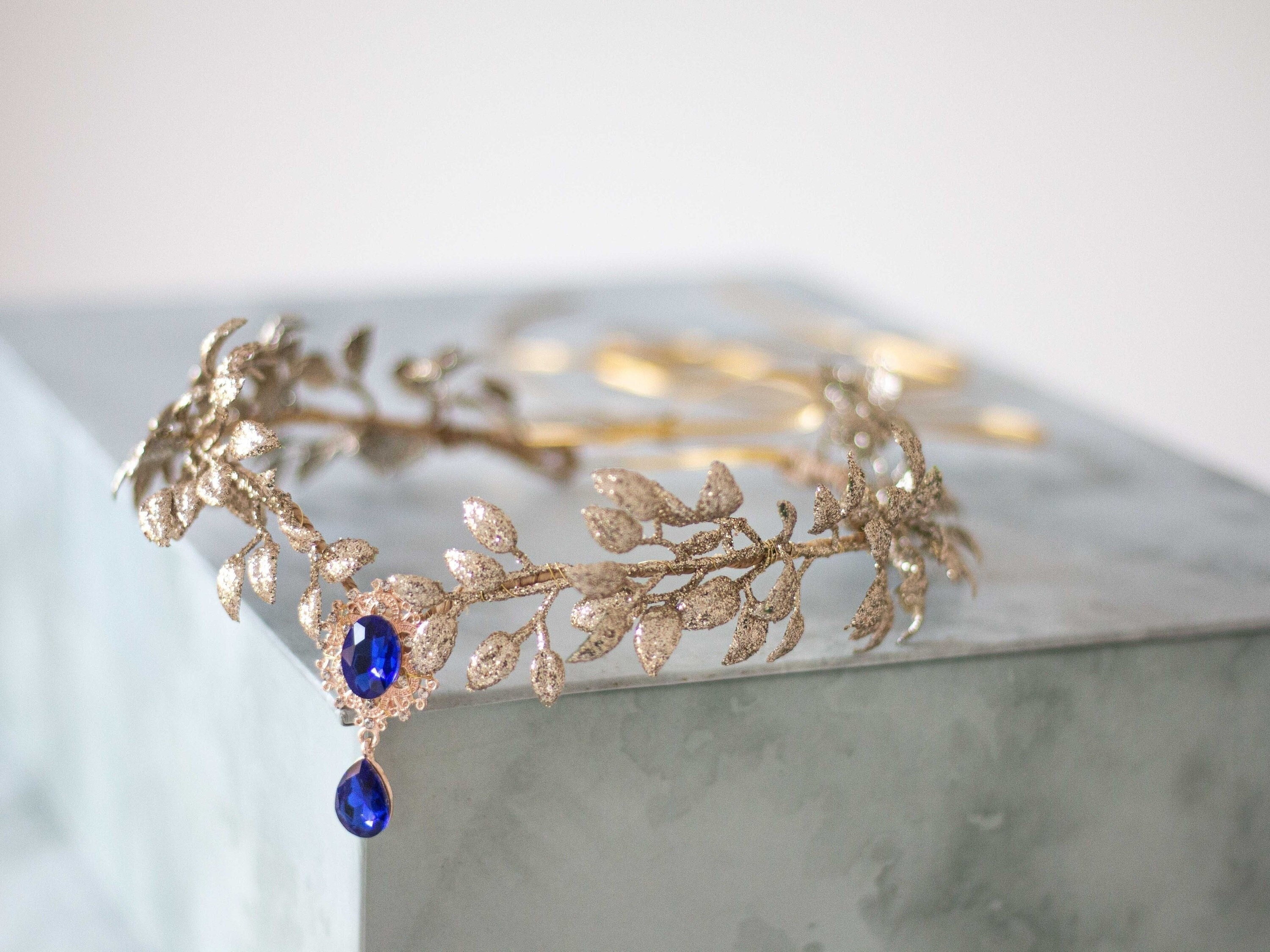 Diadem of Dreamstate Cold Foil 1枚 Elven Crown Gold Royal Blue, Leaf Diadem, Elvish Flower