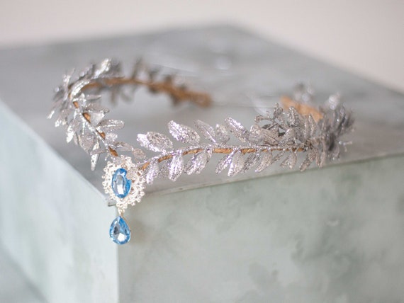 Silver Leaf Diadem, Elven Circlet, Elvish Flower Crown, Elf