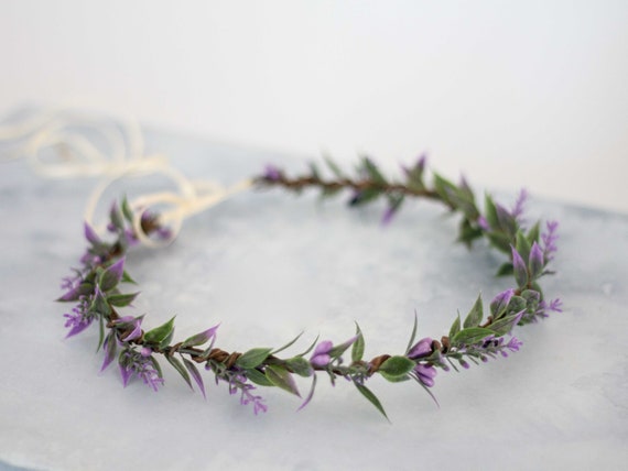 thin headband Purple Floral Thin thin headband Purple Floral Thin
