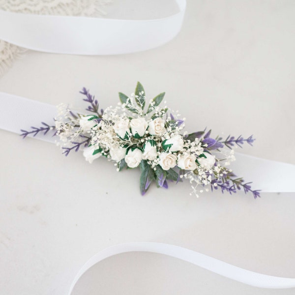 Ceinture avec des fleurs, Ceinture pour mariée, Ceinture robe de mariée