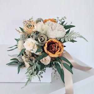 Kunstboeket Protea 43 cm boeket artisjok distel boeketten zijden bloem
