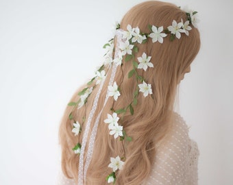 Corona De Flores Para Boda Diadema Flores Tocado Novia Niña Corona de Flores Para El Pelo Flores Artificiales Dama de Honor