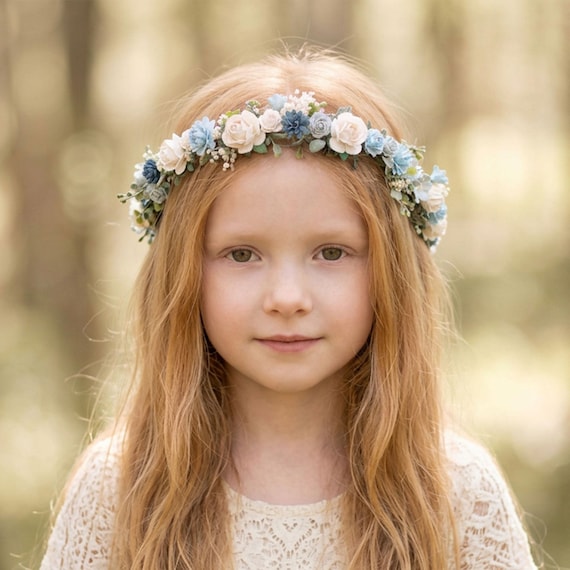 Blumenhaarkranz, Kommunionskranz, Erstkommunion Haarkranz, Haarschmuck Erstkommunion, Haarreif Mädchen Kommunion, Blumenkranz für Kinder
