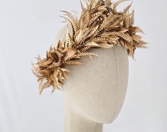 Greek God Crown: Gold Leaf Headband, Unisex Headpiece