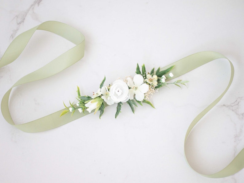 Ceinture avec des fleurs, Ceinture pour mariée, Ceinture robe de mariée image 1