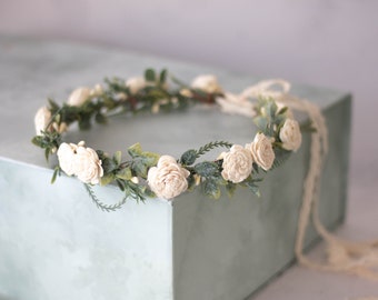 Corona De Flores Para Boda Diadema Flores Tocado Novia Niña Corona de Flores Para El Pelo Flores Artificiales Dama de Honor