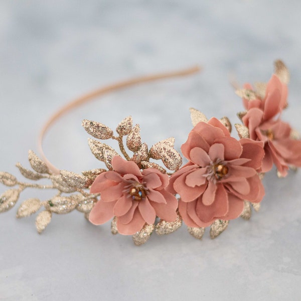 Gold Leaf Headband Etsy