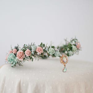 Elfenkrone, Märchenkrone, Feen Haarkranz, Elf Tiara, Blumenkranz Hochzeit, Haarkranz für Fotoshooting, Cosplay Krone, Festival Renaissance