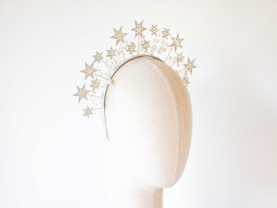 Articulación Remolque intimidad Diadema con estrellas en glitter plata estrellas plateadas - Etsy España