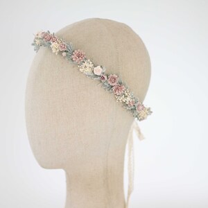 Bloemen Diadeem Bruid Bloemenkroon Tiara Nepbloemen Bruids Tiara Bloemen Bruid Bloemen Haar Bloemenslinger Vintage Hoofd Krans Hoofdband afbeelding 2