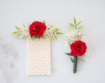 Boutonnière de poche, fleur à Boutonnière Mariage