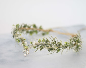 Woodland Elf Kroon, Bloemen Diadeem, Vintage Hoofd, Krans Hoofdband