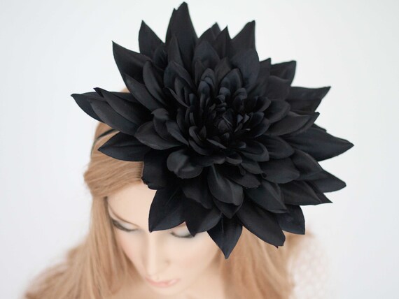 Black Magic Silk Dahlia - Artificial Flower, Silk Flower
