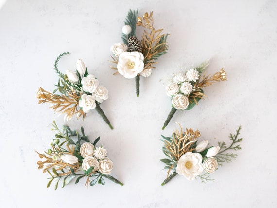 Fleur à Boutonnière Mariage - Etsy France