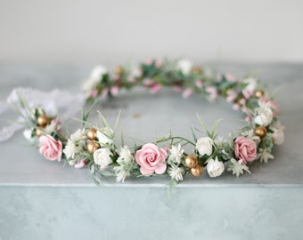 Bloemen Diadeem Bruid Bloemenkroon Tiara Nepbloemen Bruids Tiara Bloemen Bruid Bloemen Haar Bloemenslinger Vintage Hoofd Krans Hoofdband