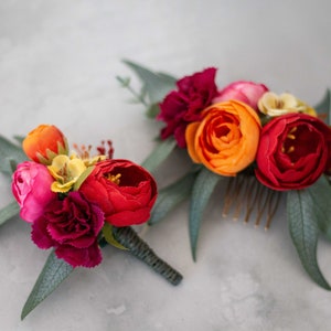 Pettine per Capelli, Pettine con Fiori, Forcine per Sposa, Pettine Decorativo, Forcine per Capelli, Pettine per Sposa, Pettinino Floreale