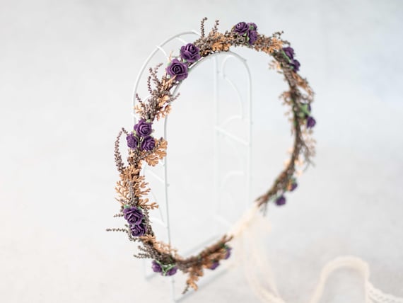 thin headband Purple Floral Thin thin headband Purple Floral Thin