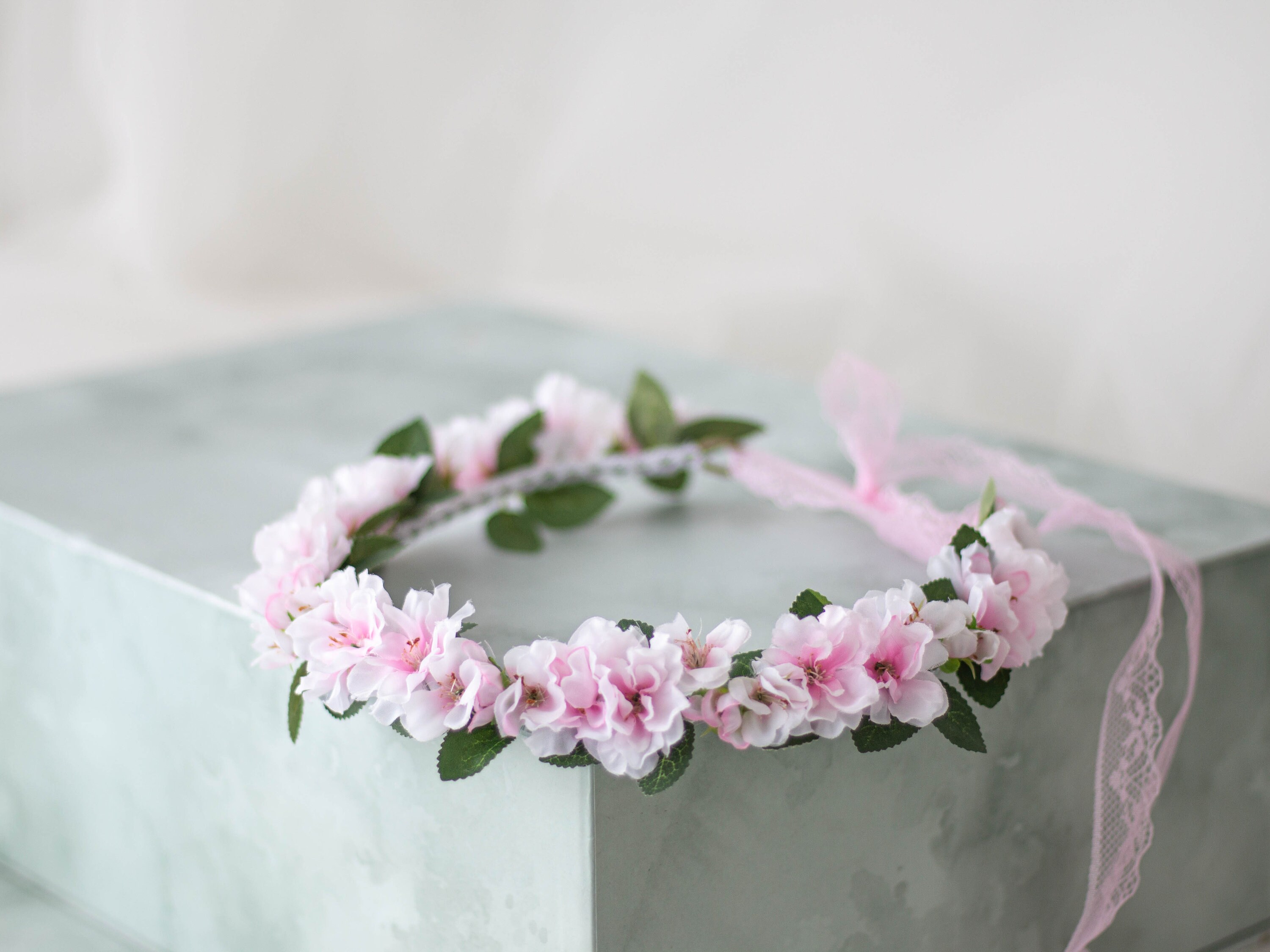桜の花冠：素朴なウェディングヘアリース - Etsy 日本