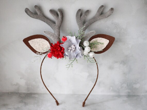 Deer antler 2024 floral headband