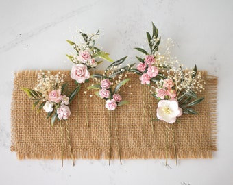 Pinzas para el cabello con flores