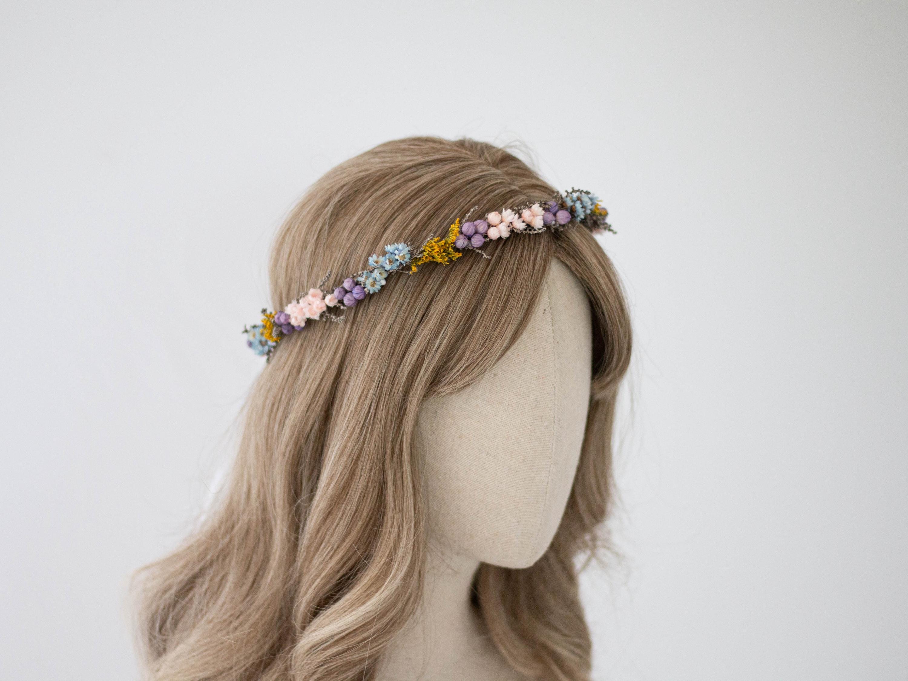 【uuu】meadow flower クラウン Meadow Flower Crown With Dried Flowers, Wild Floral Hair