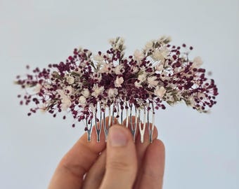 Haarkamm Trockenblumen