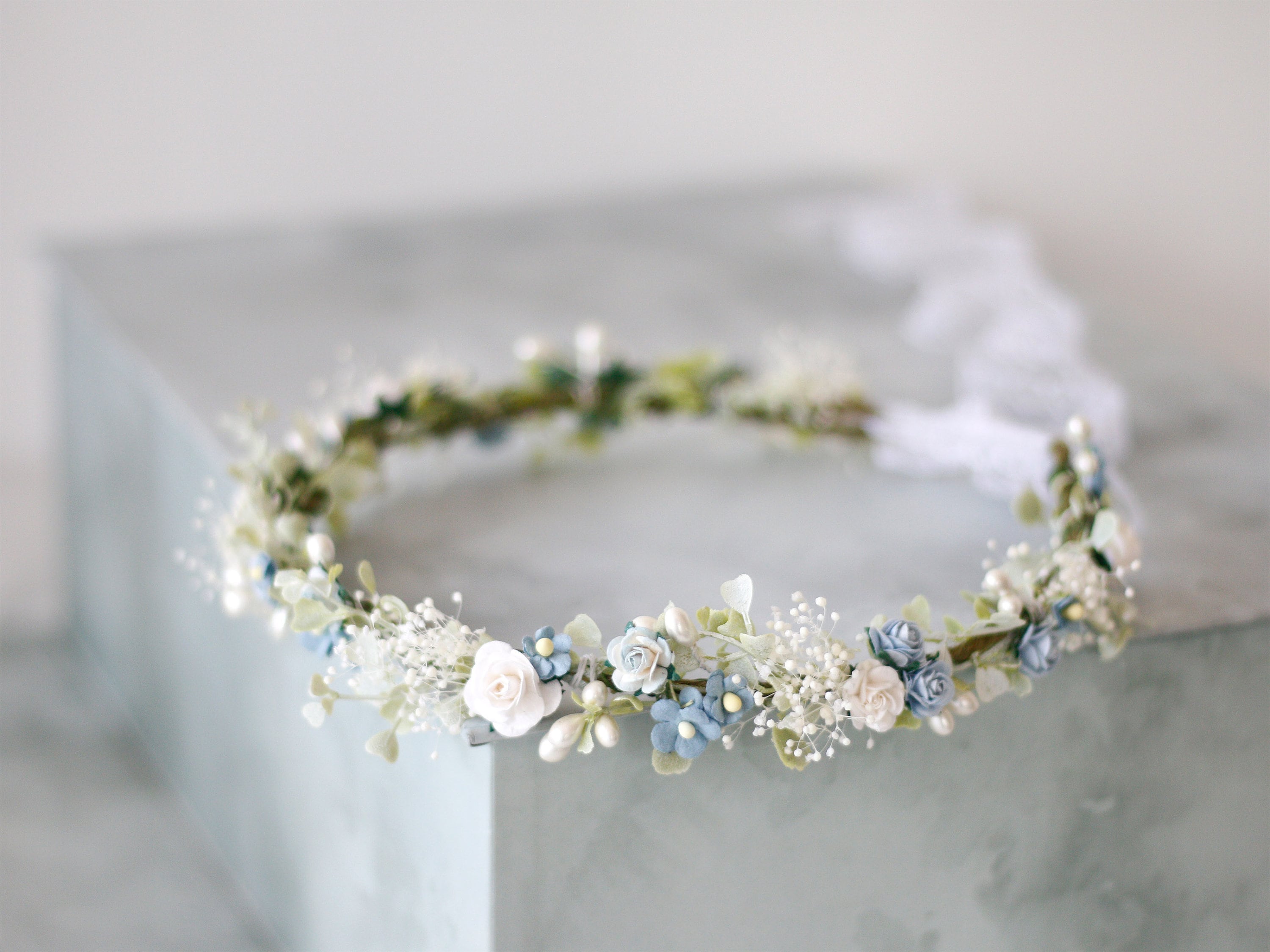 Blue Flower Crown Hair Accessories - wide 5