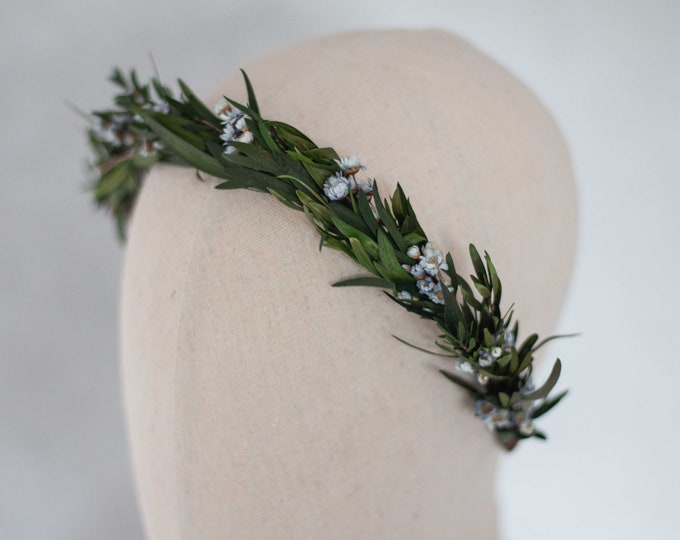 KINDLE Hairband With Bambula Flowers And Natural Dry Blossom- Pink main image 1