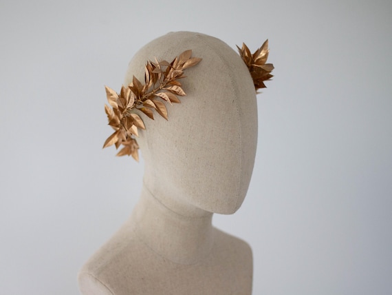 Gold Colored Leaf Headband Amazon.com : Unicra Gold Leaf Hair Vine Greek Goddess Hair  main image 3