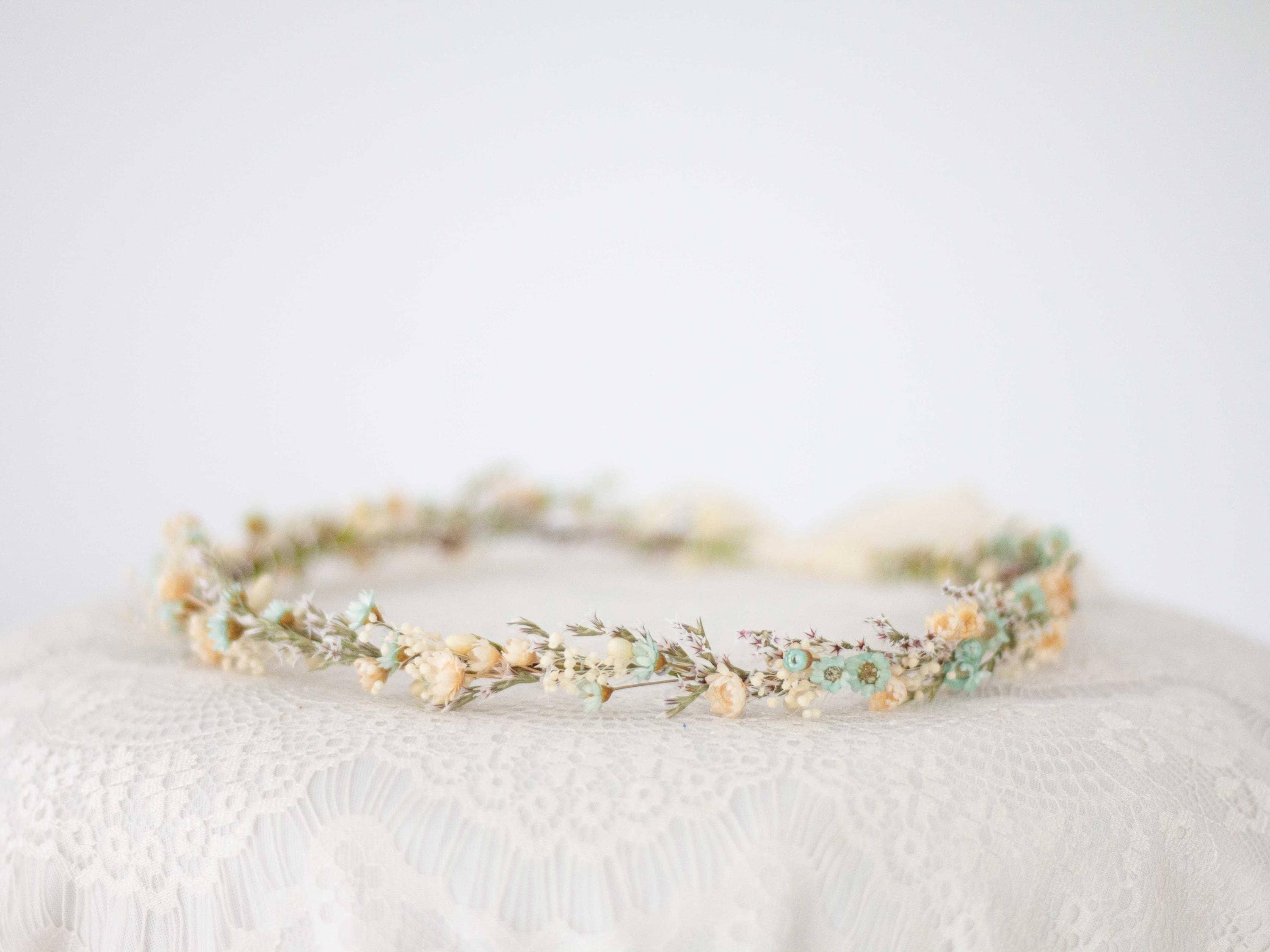 帽子 Meadow Flower crown Meadow Flower Crown Bluebell Wedding Wreath Bridal Daisy