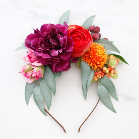 SALE NITA Crown Headbandtiara hairpiecefloral crownwedding accessorieshair jewellerybridecrowns photographyspring racingheadpiece