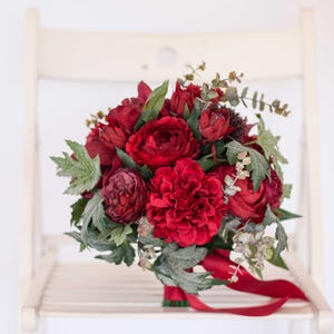 Bouquet de mariage en fleurs artificielles