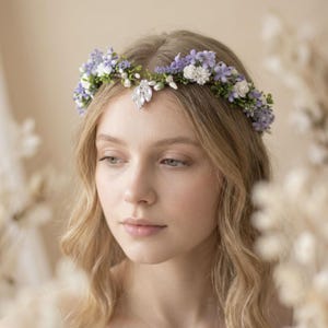 Blumenkranz Hochzeit Vintage Dirndl Brautkranz Dirndlkranz Haarkränzchen Braut Haarkranz Blütenkranz Blumenband Haarreif Krone Blumenkrone