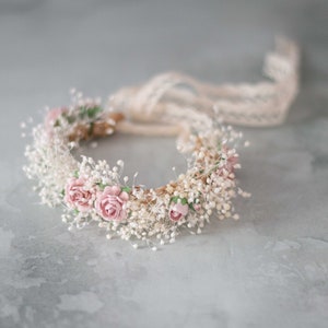 Boutonniere and corsage set, dried flower bracelet, baby's breath corsage, bracelet for mothers bridesmaids flower girls image 6