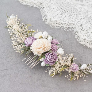 Pente com Flores, Pente de Casamento, Acessórios para Noivas, Grampo para Cabelo de Noiva, Grampos com Flores, Arranjo de Noiva, Galho