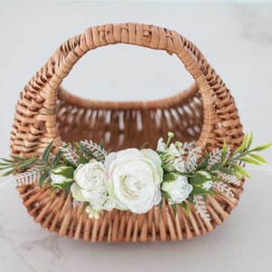 Flower Girl Basket Wedding, Natural Willow Baskets, Wedding Flower