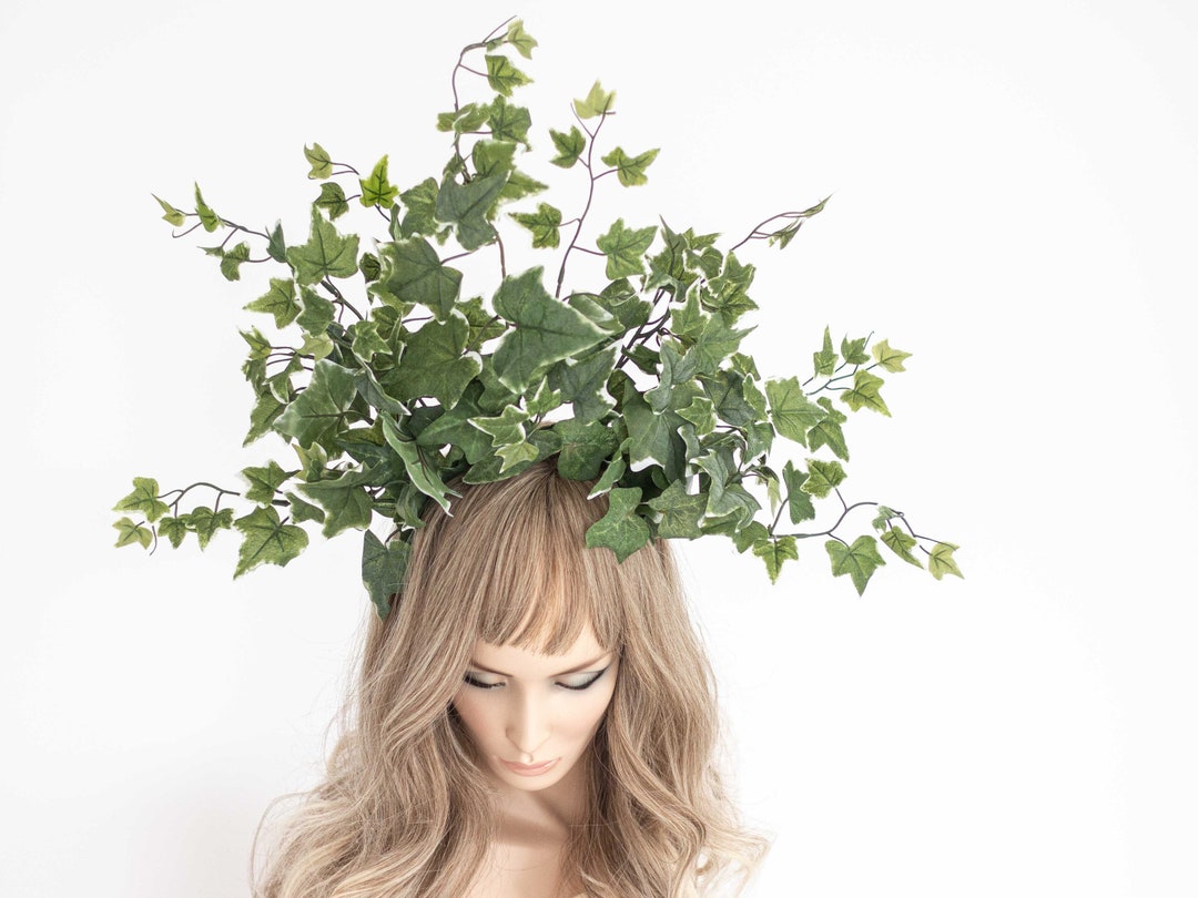 Green Leaf Headband, Poison Ivy Headpiece, Woodland Hairpiece, Forest