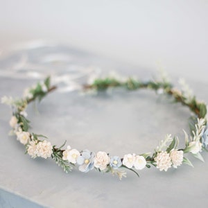 Couronne de Fleurs Mariage Couronne de Fleurs Cheveux Enfant Fille Adulte Boheme Fleurs Artificielles Fille de Fleur Bandeau avec Fleurs image 6