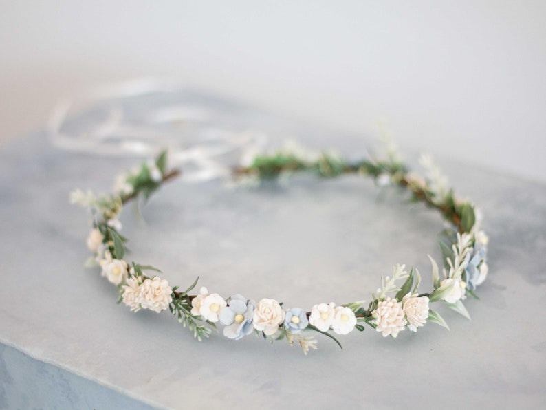 Couronne de Fleurs Mariage Couronne de Fleurs Cheveux Enfant Fille Adulte Boheme Fleurs Artificielles Fille de Fleur Bandeau avec Fleurs image 6