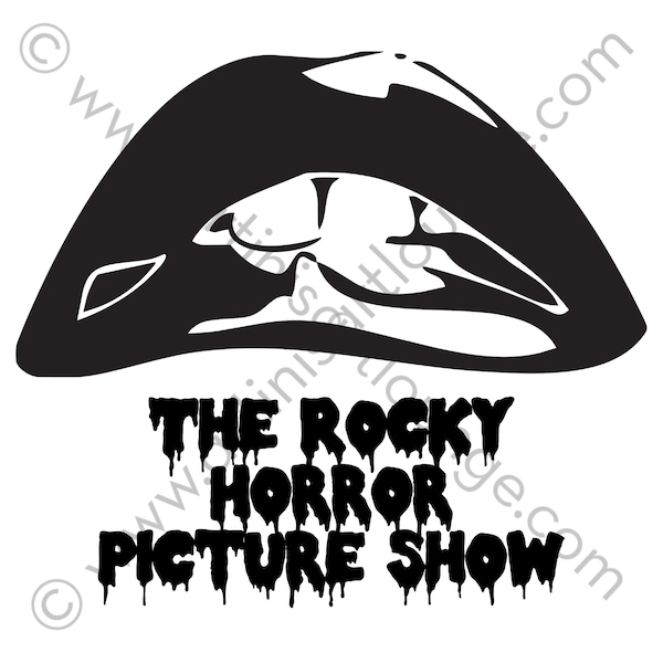 Rocky Horror Picture Show Lips and Title RHPS ai dxf jpg pdf png svg