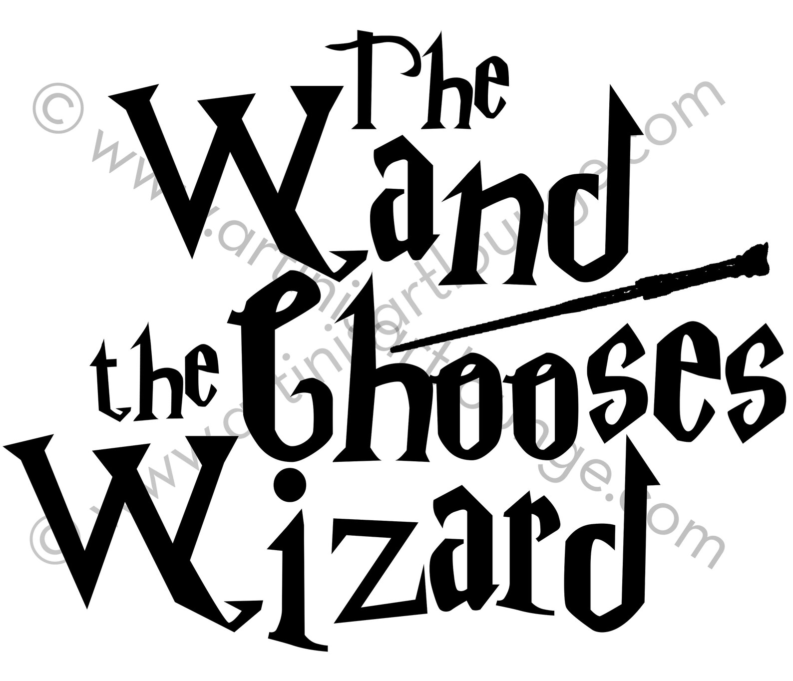 Harry Potter The Wand Chooses the Wizard ai dxf jpg pdf png | Etsy