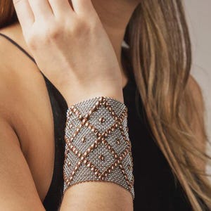Bracelet in Rose Titanium Stainless Steel  – B11 - SS/RG Liquid Metal Mesh