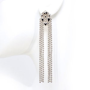 E41-N Chrome Finish Earrings