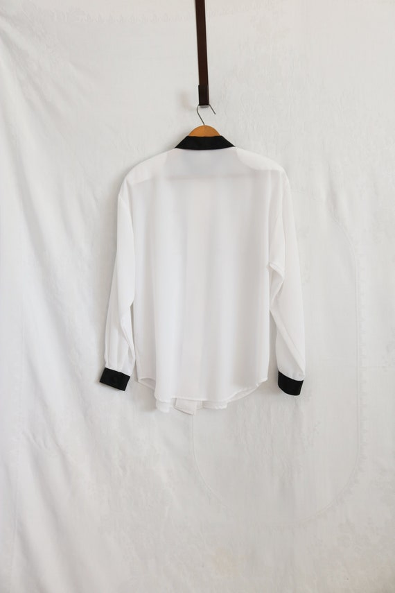 Vintage 90's  Button Down Shirt Black and White G… - image 3