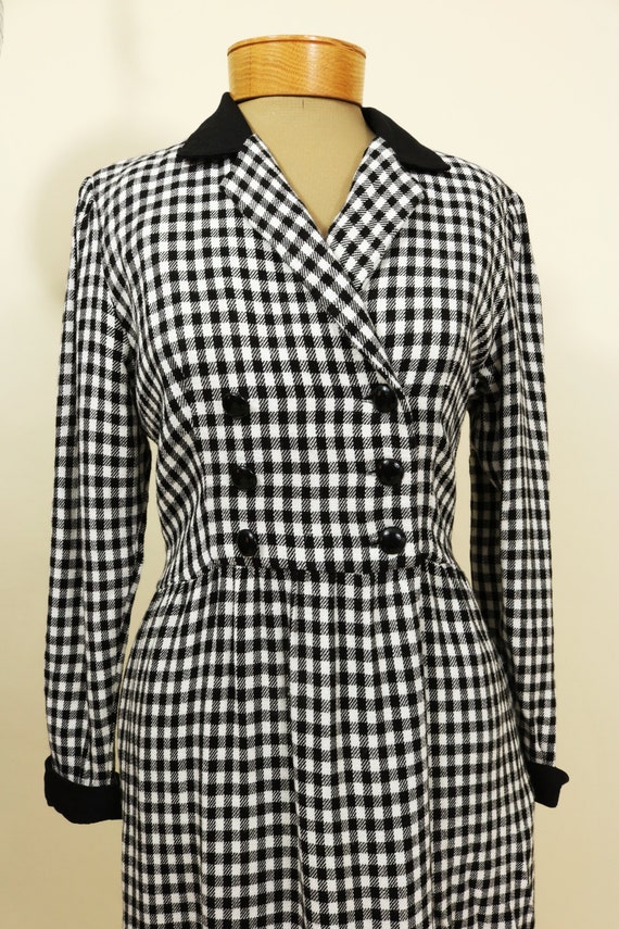 Vintage 1980's Petite Lanz Checkered Flannel Dress - image 2