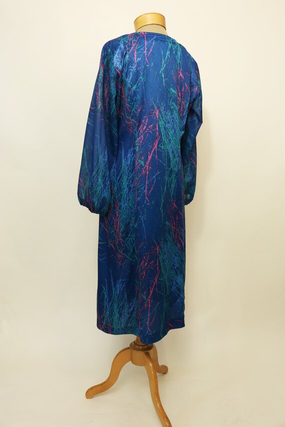 Vintage 70's Three R's Abstract Print Zip Up Hous… - image 5