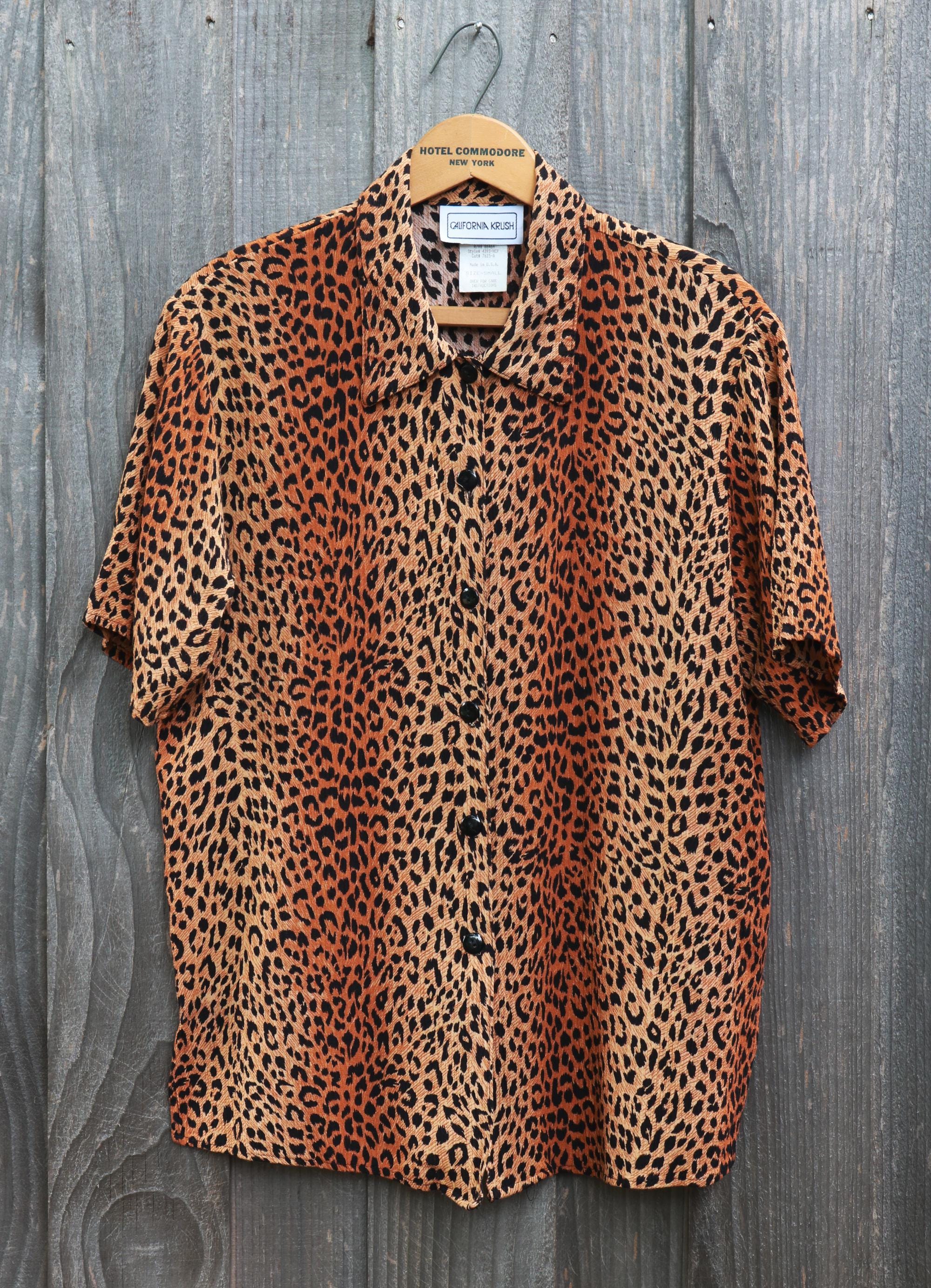 80s Leopard Top - Etsy